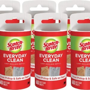 Scotch-Brite Lint Roller Refill, Works Great On Pet Hair, 60 Sheets (Pack Of 6)